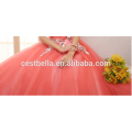 A linha do chão, cor de rosa escuro e espaguete, vestidos de noiva de alibaba de renda inchada